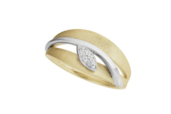 Diamond Pave Leaf Ring