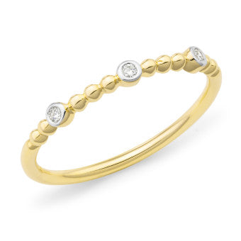 9ct Yellow Gold Bubble Ring
