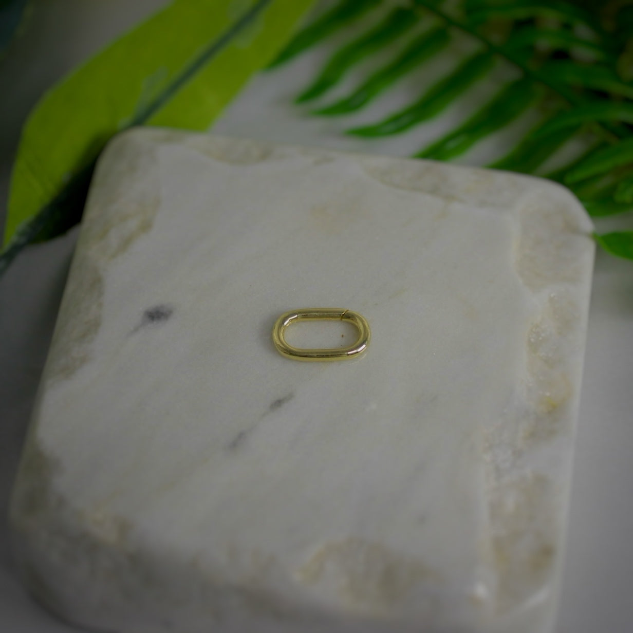 9ct Yellow Gold Oval Enhancer Pendant