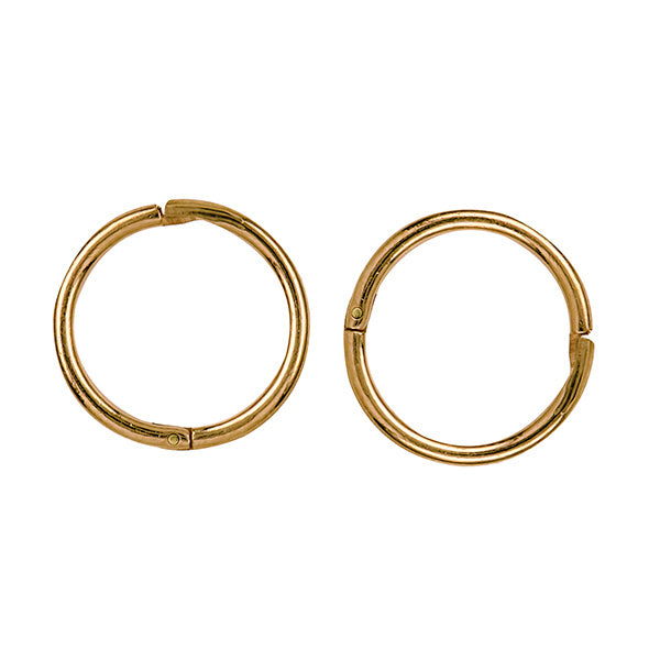 9ct Yellow Gold Solid 10mm Plain Sleepers