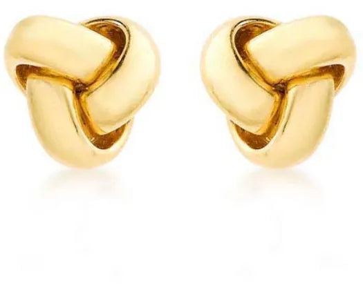 9ct Yellow Gold 8mm Knot Studs
