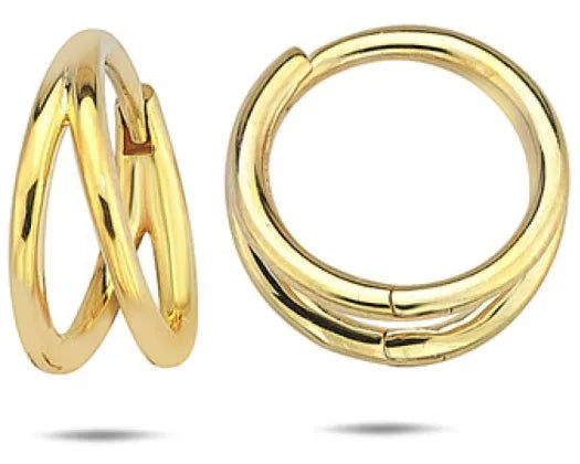 9CT Yellow Gold Split Huggies