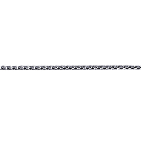 9ct White Gold Italian Made 0.9mm Fine Spiga Chain