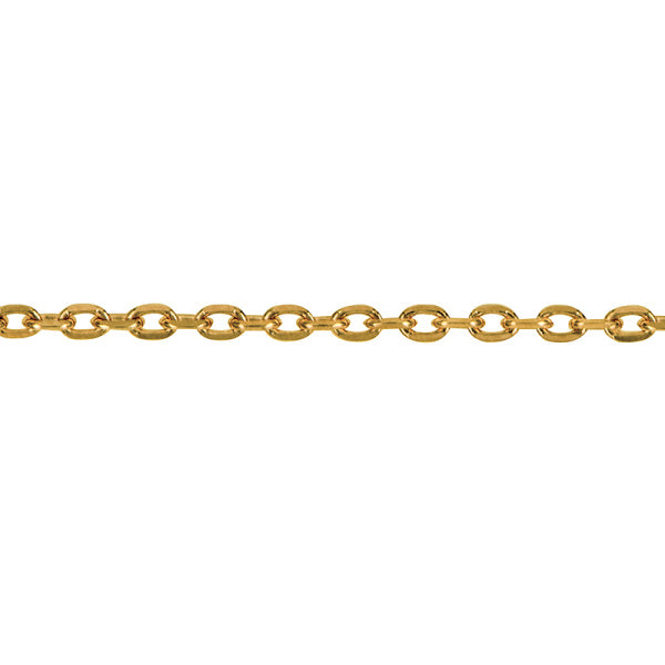 18ct Yellow Gold Diamond Cut Cable Link Chain
