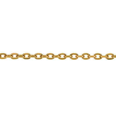 18ct Yellow Gold Diamond Cut Cable Link Chain