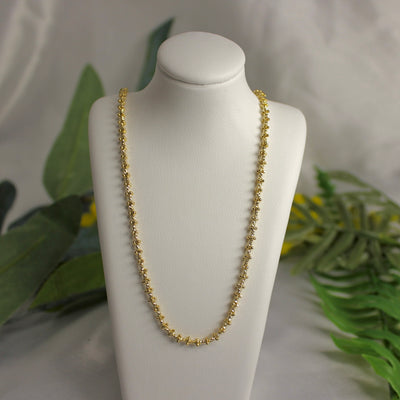 9ct Yellow Gold Fancy Diamond Cut Beads Necklace