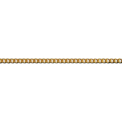 9ct Yelow Gold 2.1mm Bevelled Diamond Cut Curb Link Chain