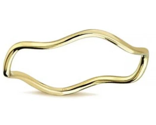 9CT Yellow Gold Wavey Shape Ring