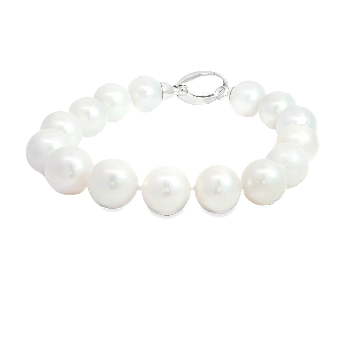 Freshwater Pearl Bracelet With Oval Clasp