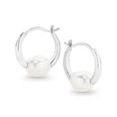 Freya 8mm Oval Freshwater Pearl Hoops