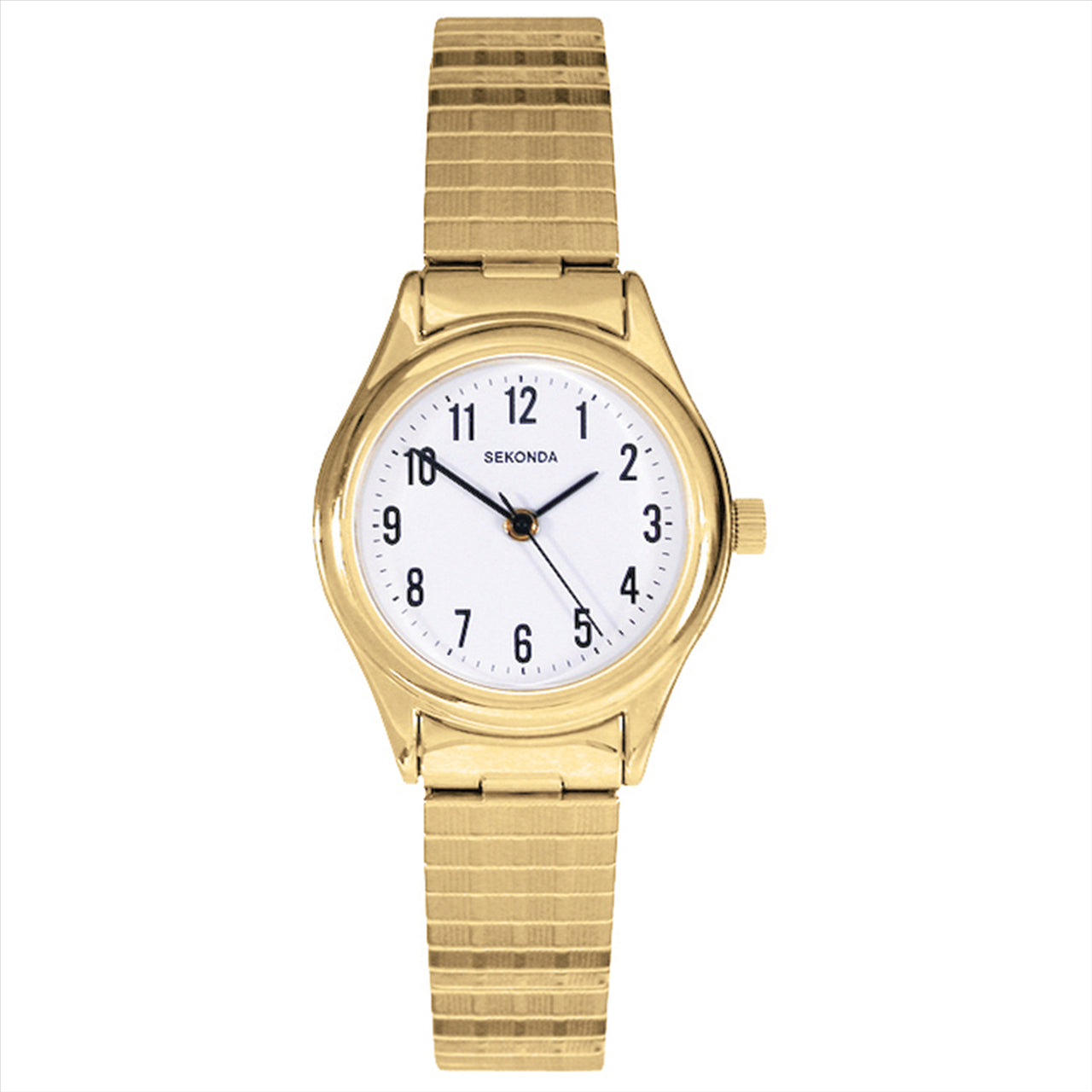 Sekonda Watch Gold Face/White Dial Stretch Band 26mm