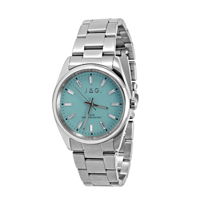 Jag Kallista Turquoise Dial Silver Case 36mm Bracelet Strap