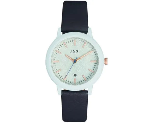 Jag Bronte Green Dial & Case 39.5mm Navy Vegan Strap