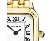Watch Monica White Dial Gold Bracelet Band 20mm