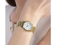 Sekonda Beaumont Watch Gold Face/White Dial Gold Bracelet 28mm
