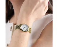 Sekonda Beaumont Watch Gold Face/White Dial Gold Bracelet 28mm