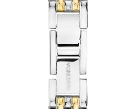 Monica Watch Wht Dial/Gld/Sil Case Bracelet