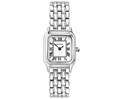 Monica Watch Wht Dial/Sil Case Bracelet