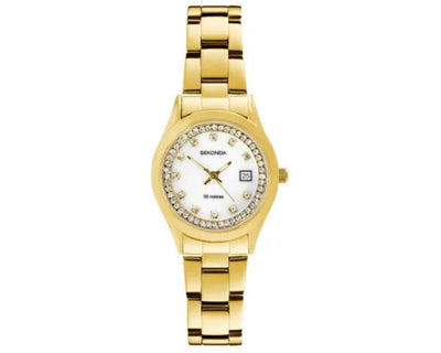 Watch White Dial/Gold Face Bracelet Strap