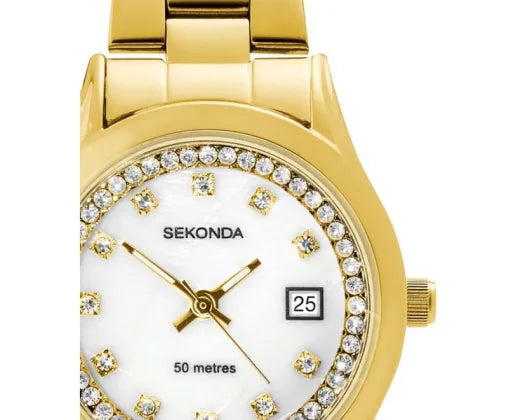 Watch White Dial/Gold Face Bracelet Strap