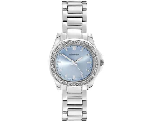 Watch Blue Dial/Silver Face Bracelet Strap