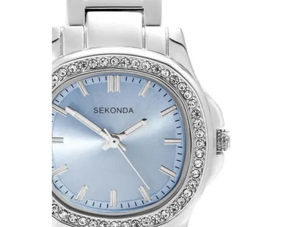 Watch Blue Dial/Silver Face Bracelet Strap