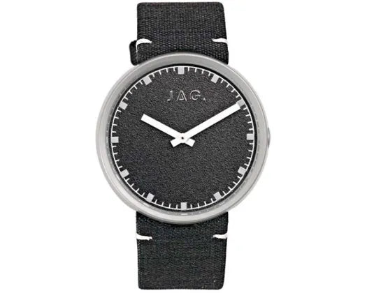 Jag Cronulla Black Dial Silver Case 42mm Black Strap