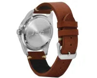 Jag Windsor Green Dial Silver Case 44mm Brown Leather Strap