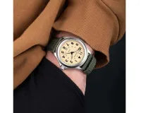 Watch Silver Face/Beige Dial Nato Strap
