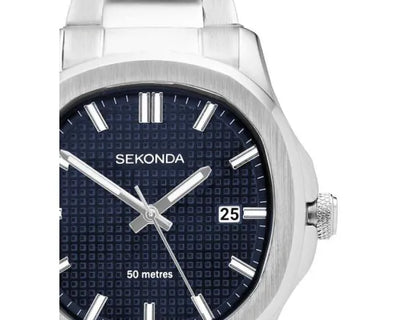 Watch Blue Dial/Silver Face Bracelet Strap