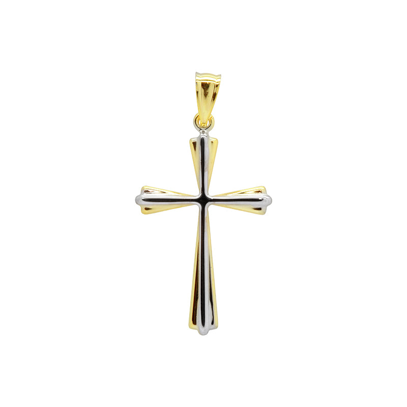 Bi-Tone Bonded Cross Pendant