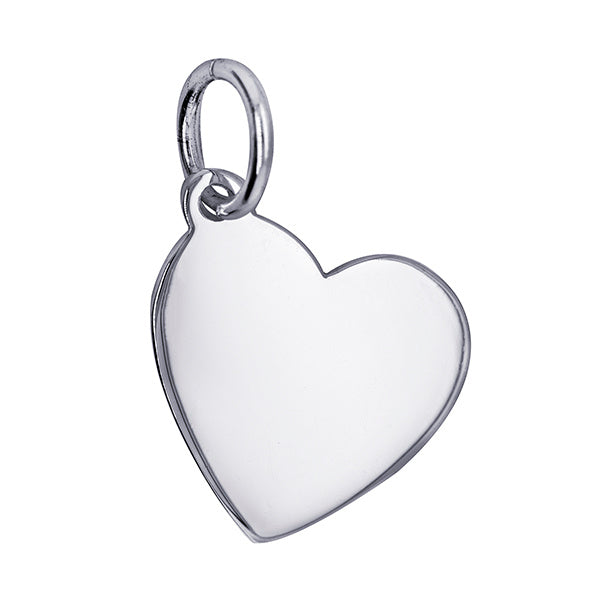 Sterling Silver 18mm Heart Engraving Shape