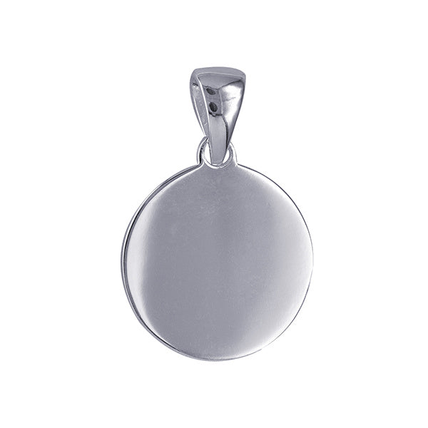 Sterling Silver 14mm Disk Tag