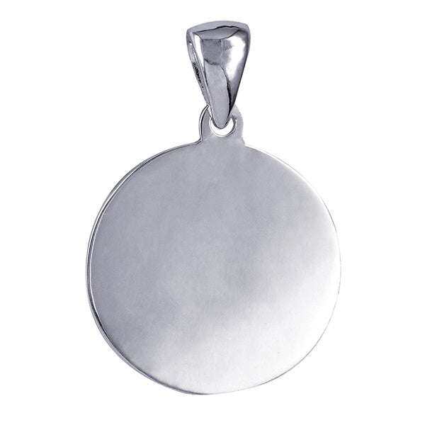 Sterling Silver 20mm Disk Tag