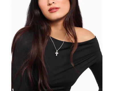Silver Rebel Cross Pendant