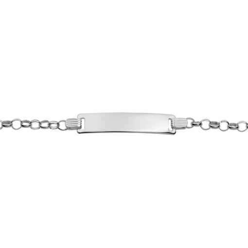 Sterling Silver Gold Plate ID Belcher Bracelet