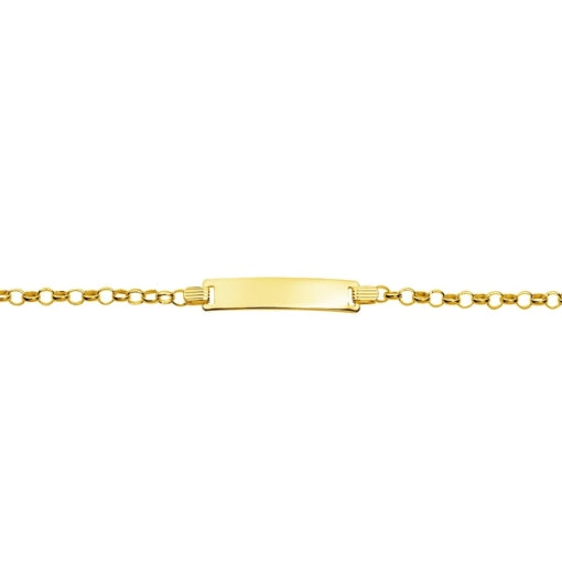 Sterling Silver Gold Plate ID Belcher Bracelet