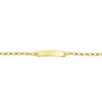Sterling Silver Gold Plate ID Belcher Bracelet