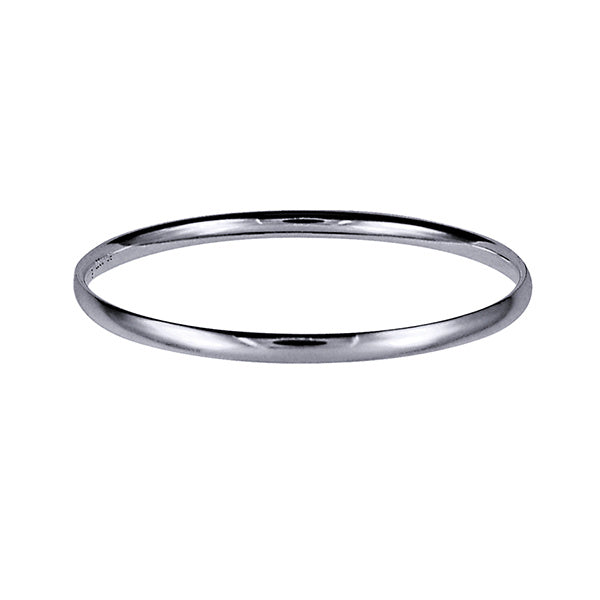 Sterling Silver 4mm Solid Comfort Fit Bangle