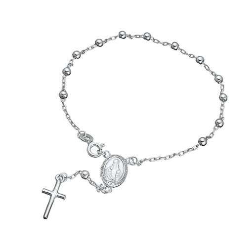 Silver Essentials Sterling Silver Rosary Bracelet
