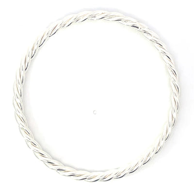 Sterling Silver 4.5mm Twist Bangle 67mm