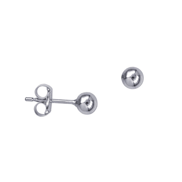Sterling Silver 4mm XSmall Ball Earring Studs