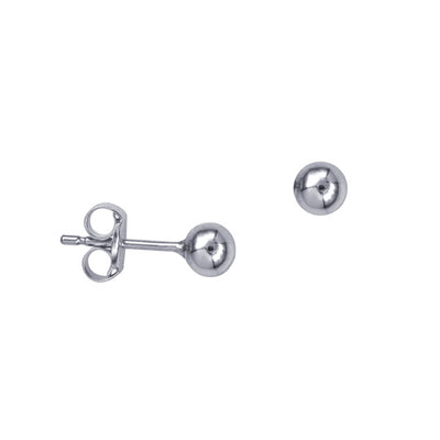 Sterling Silver 4mm XSmall Ball Earring Studs