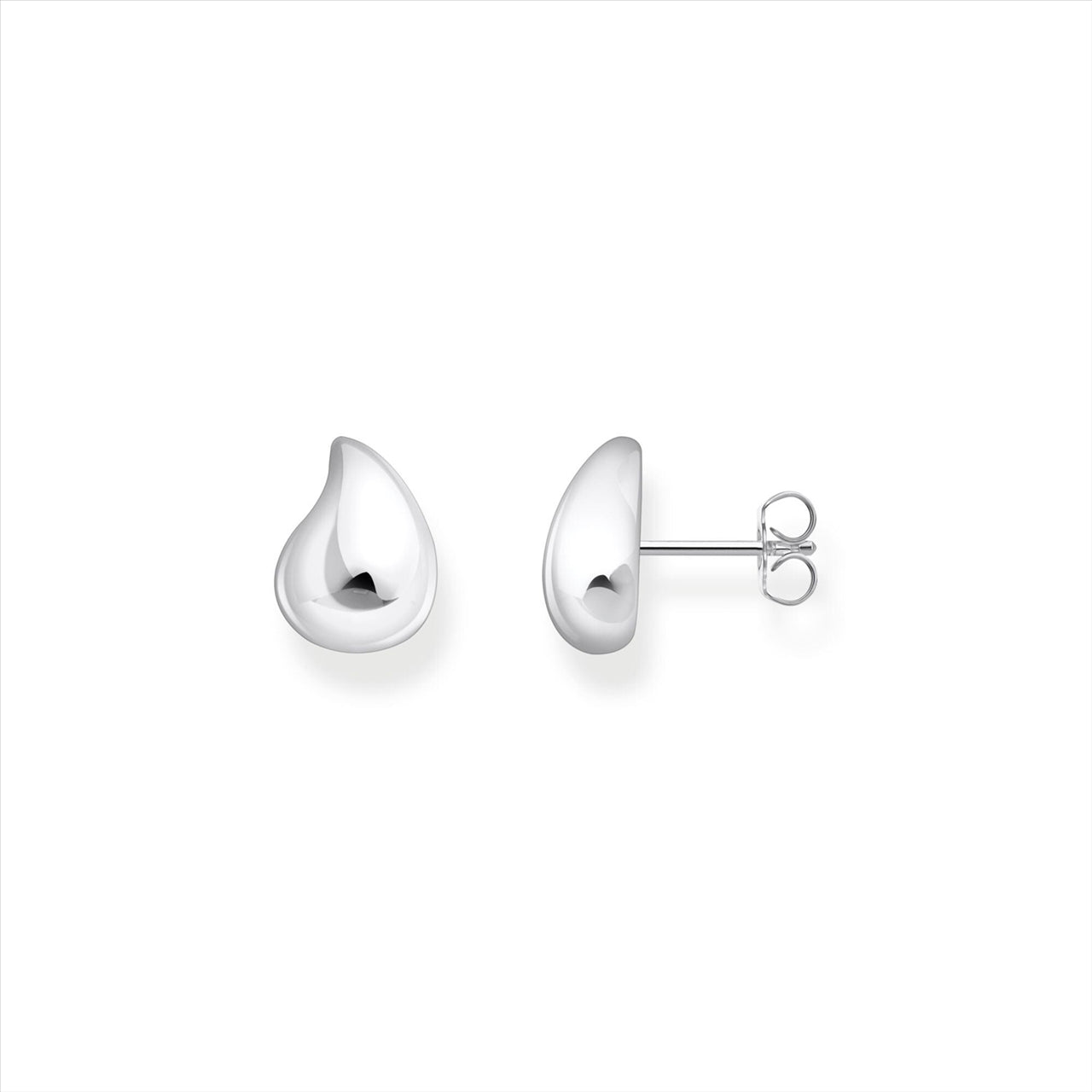 Sterling Silver Essential Bold Organic Drop Studs