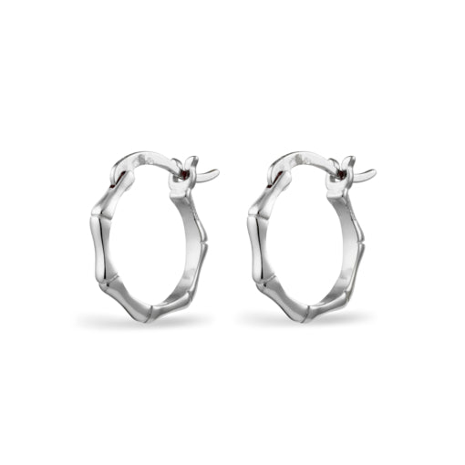 Minimalist Bamboo Hoop Earrings