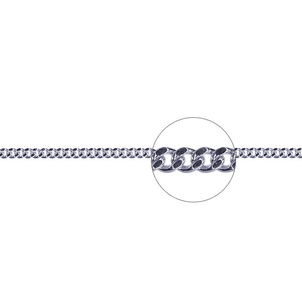 Sterling Silver Italian Made Diamond Cut Curb Link Chain