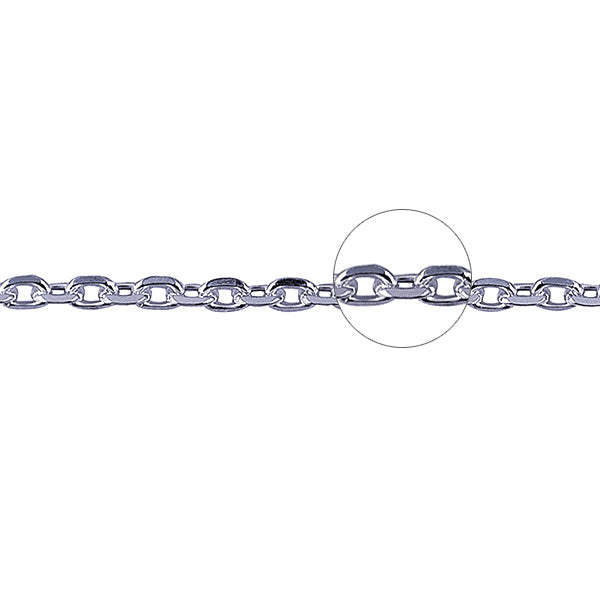 Sterling Silver Diamond Cut Cable Link Chain