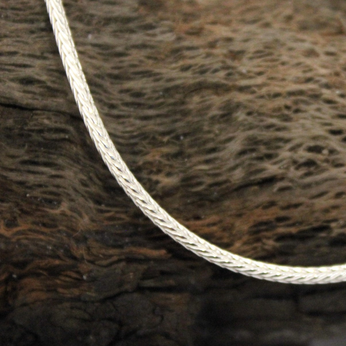 Sterling Silver 1.4mm Round Foxtail Chain