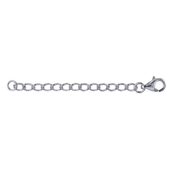 Sterling Silver 2.9mm Long Curb Extender 5.50cm