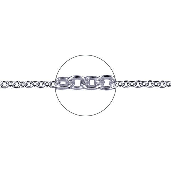 Sterling Silver Cable Chain 55cm